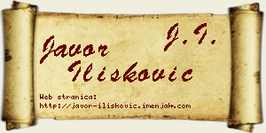 Javor Ilišković vizit kartica